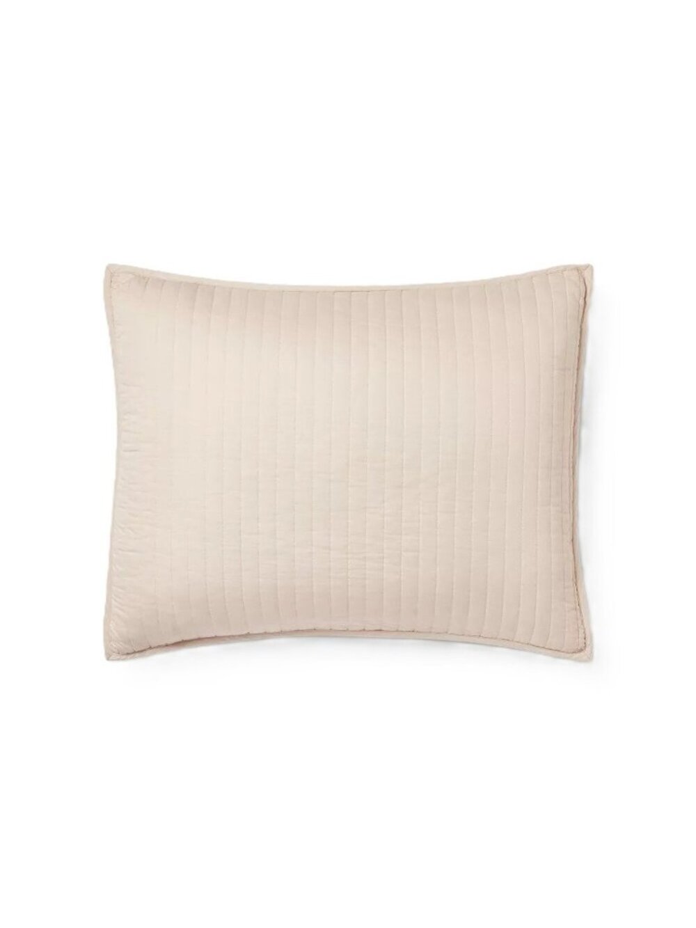 Threshold Cotton Sateen Quilted Light Khaki Beige Pillow Sham 20" x 36" NWOT